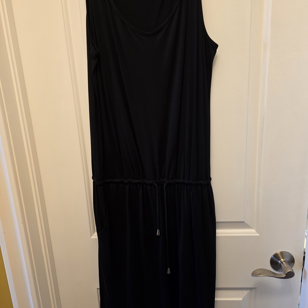 Miik - Red, Pink, Blk & Blk Dot Sleeveless Bamboo Mini Dresses With Pockets - Picture 7 of 13